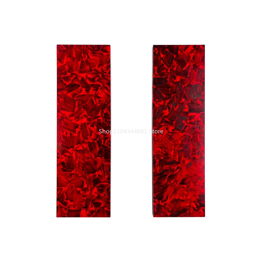 1 Piece Red Carbon Fiber Marble Black Texture DIY Patch, Folding Knife & Straight Blade Handle Material Patch,160cmx50cmx6mm
