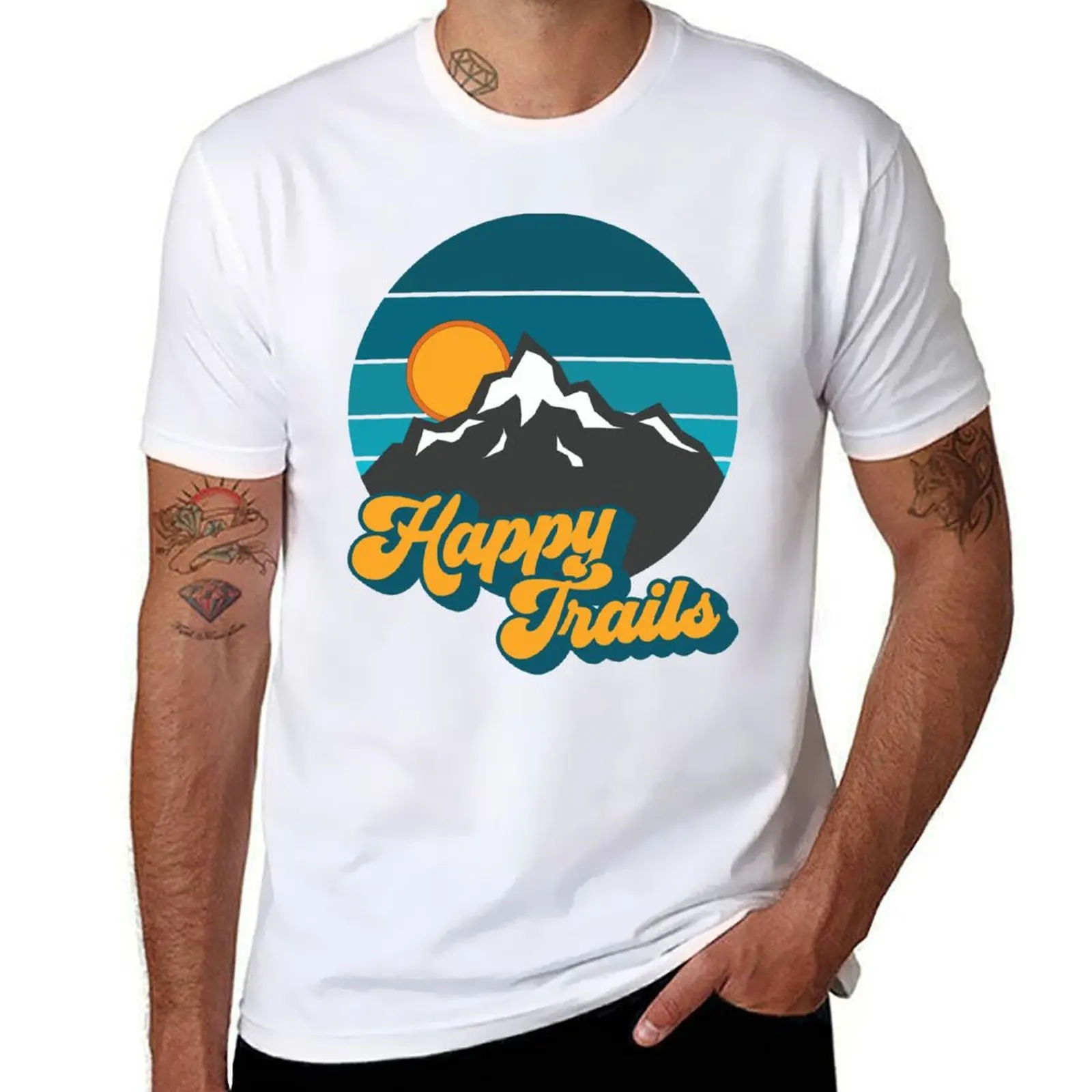 

Happy Trails - Outdoor Love T-Shirt mens graphic t shirts anime tshirt cotton t shirt man T-Shirt