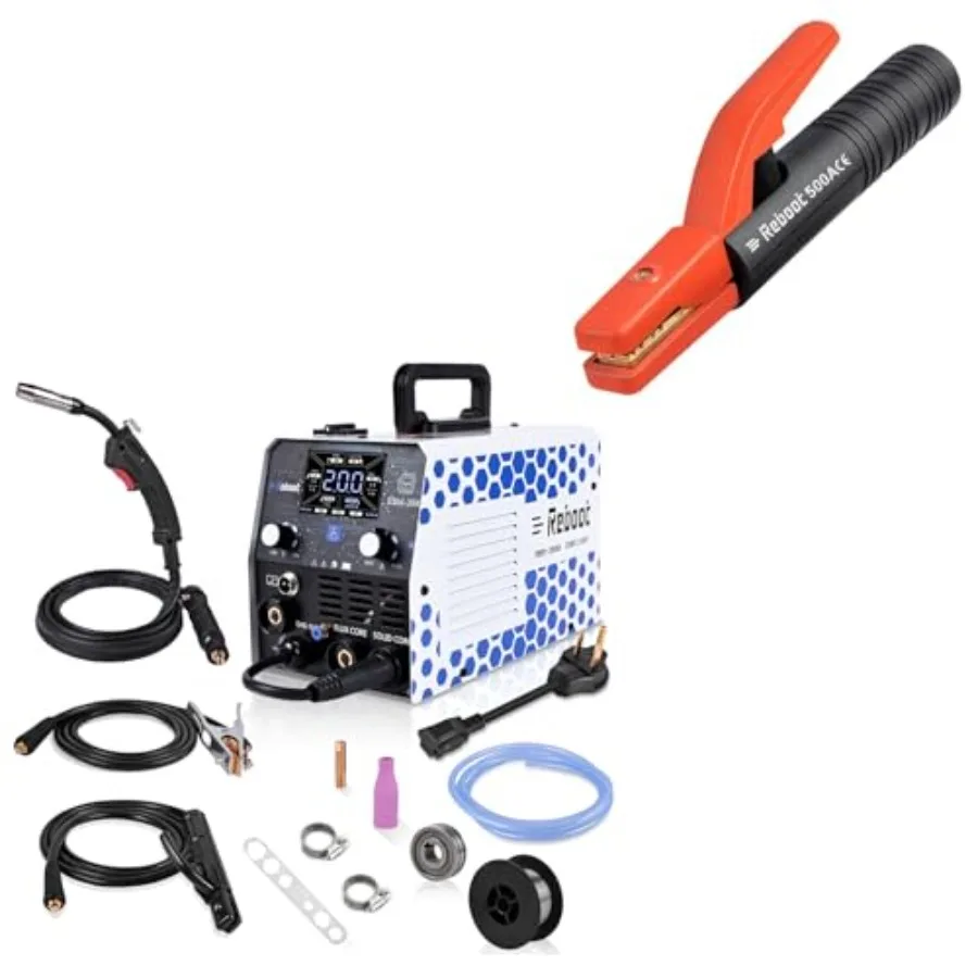 

Сварочный аппарат MIG 200А, 120В/240В, 5-в-1, с держателем сварочного электрода, 500А