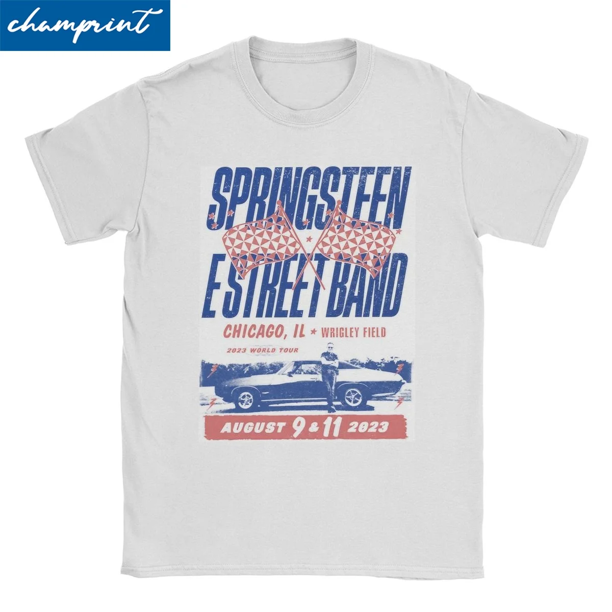 Novelty Bruce The E Street Band Springsteen Thunder Road T-Shirt for  Round Neck 100% Cotton T Shirts Short Sleeve Tees Clothing