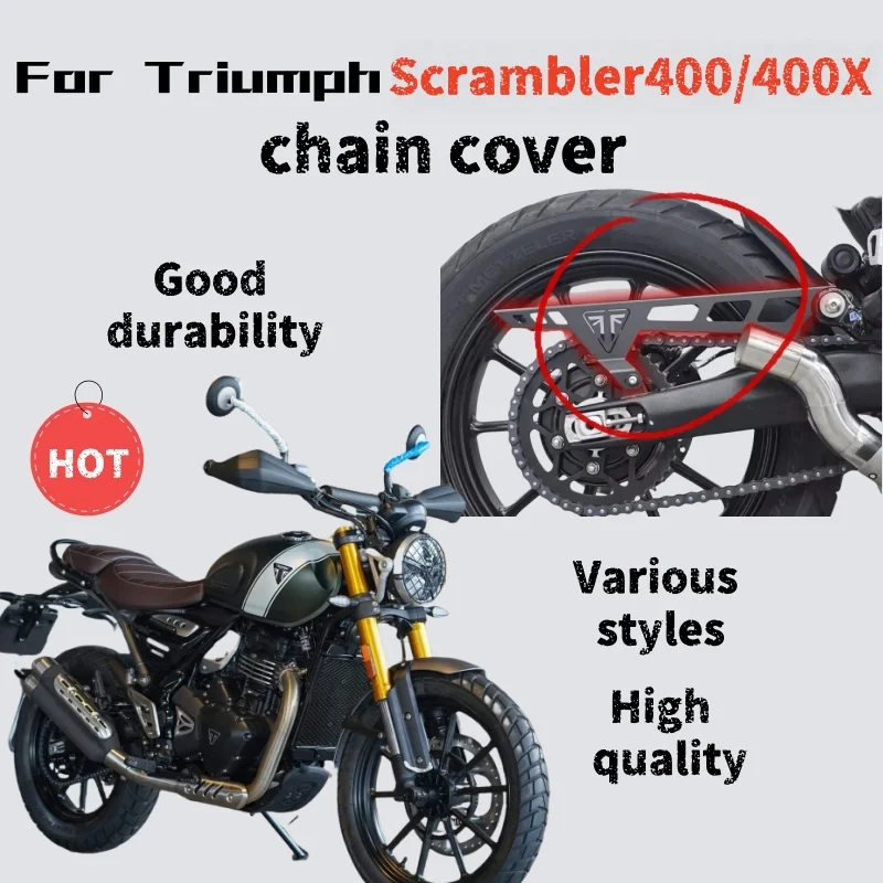 

For Triumph Scrambler 400/400X modified chain cover retro tooth plate box protective cover protective cover accessories