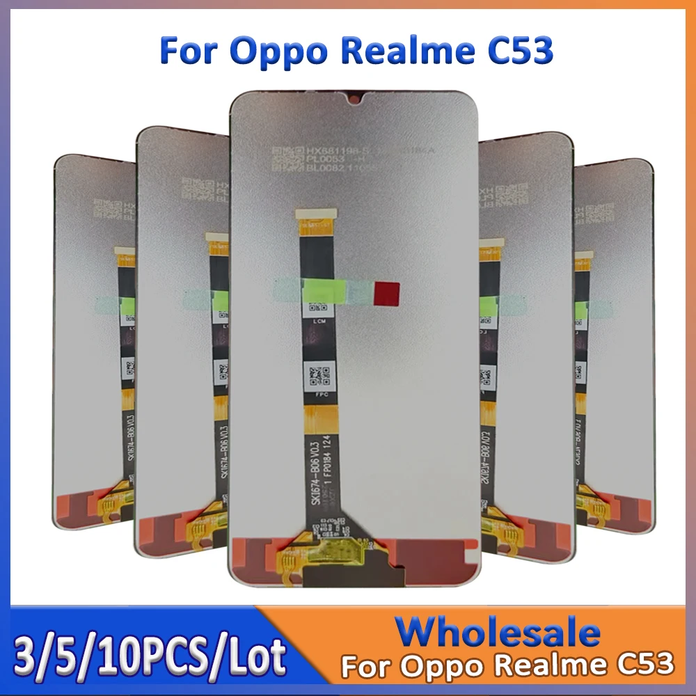 

Wholesale 3/5/10 pieces Lot For Oppo Realme C53 LCD Screen Replacement Display For Mobile Phones Display