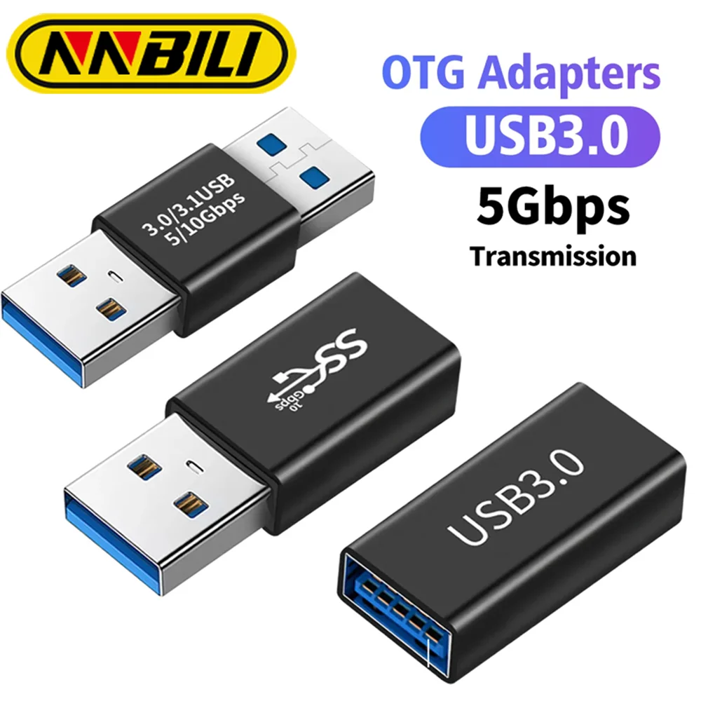 USB3.0 Connector USB To USB Adapter 5Gbps Male to Male Female USB Converter For SSD HDD Cable Extender USB 3.0 Extension Plug