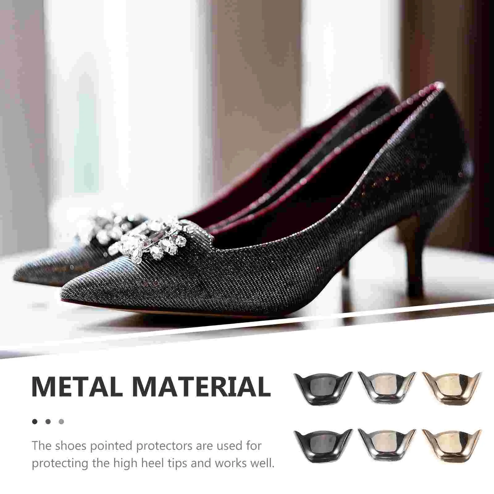 3 Pairs Metal Shoe Protectors For Heels Durable Sturdy Heel Tip Covers Extend Service Life Boot Toe Guards Cowboy Tips Repair