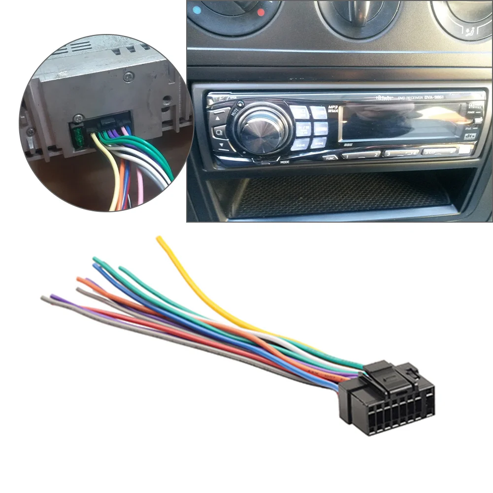 1Pc Car Wiring Harness Stereo Radio Plug Lead Wire Loom For Alpine Models CDA-9847 CDE-102 UTE-62BT UTE-73BT
