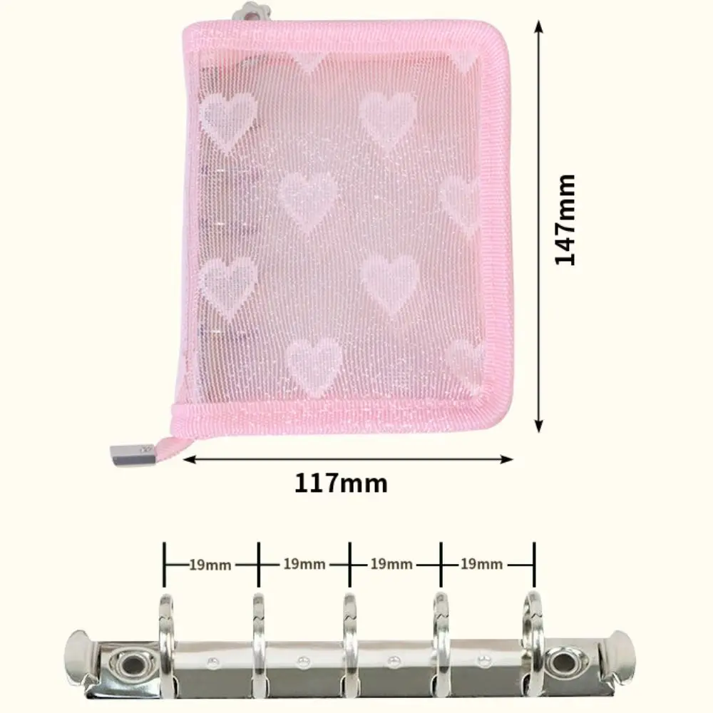 فضفاضة ورقة ألبوم صور غطاء الموثق 5 ثقوب المضادة للخدش بطاقة كتيب غطاء INS شبكة واحدة فضفاضة ورقة غطاء للكمبيوتر الدفتري #6