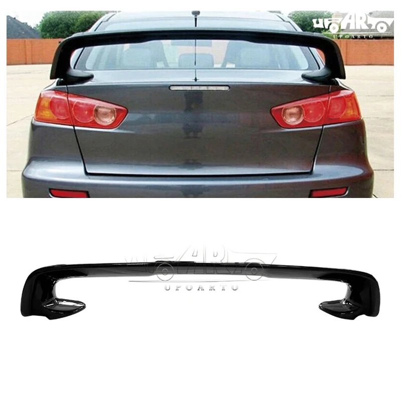 

For Mitsubishi Lancer EVO X 2008-2015 Manufactory High Quality ABS Plastic Carbon Fiber Rear Trunk Wing Lip Spoiler
