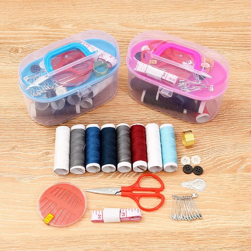 1 Set Household Sewing Kit For Craft Knitting Needles Tools Needles Sewing Thread Pins Thimble for DIY Apparel