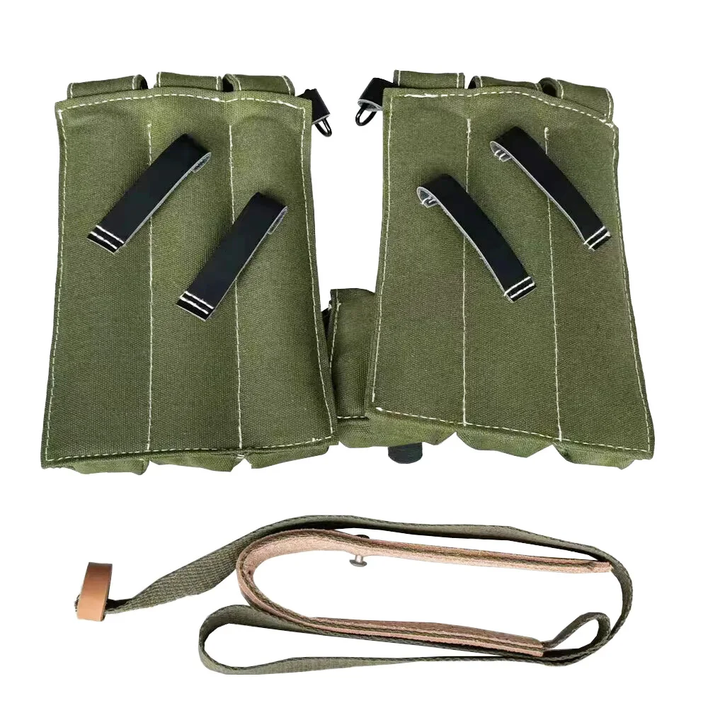 WW2 German Cowhide Canvas Kit Green Style Hard MP30 MP38 Vintage Soldier Kit Vintage Equipment MP40 Package