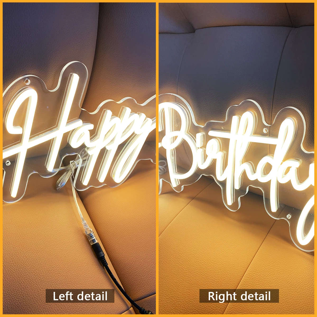 Happy Birthday Neon custom-made, applicable to birthday party, party decoration neon lights, birthday gift room decoration