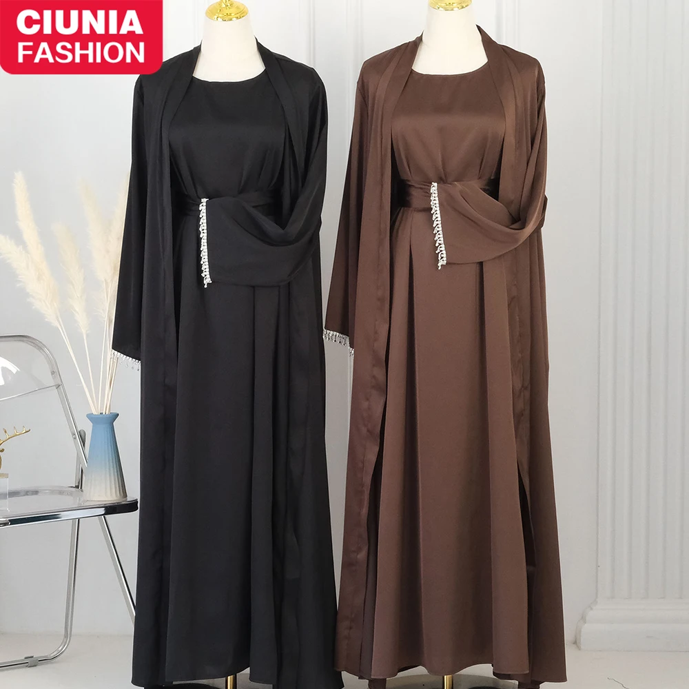 Ramadan Khimar Abaya Dubai Saudi Arabia Turkey Islam Muslim Modest Dress Chain Clothes For Women Kebaya Robe Femme Musulmane