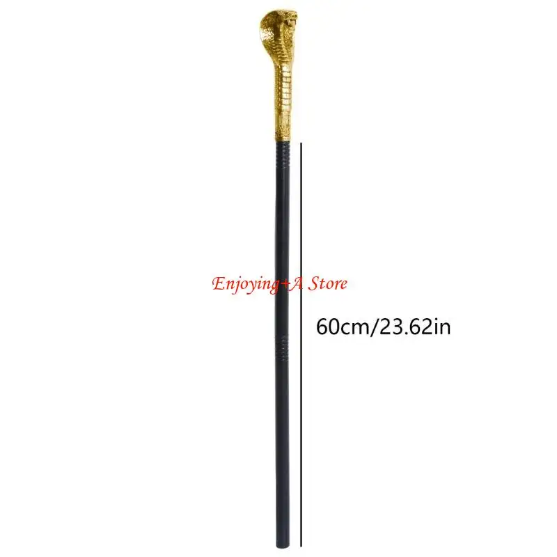 PXPB 23.62 pouces serpent Cobras canne pharaon sceptre Pimp assistant personnel Halloween Cosplay Costume accessoires pour