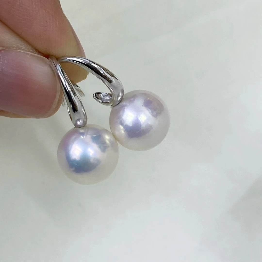925 Sterling Silver Earrings Mount Findings Settings Base Mounting Parts Accessory for 9-11mm Pearls 10 pairs/lot