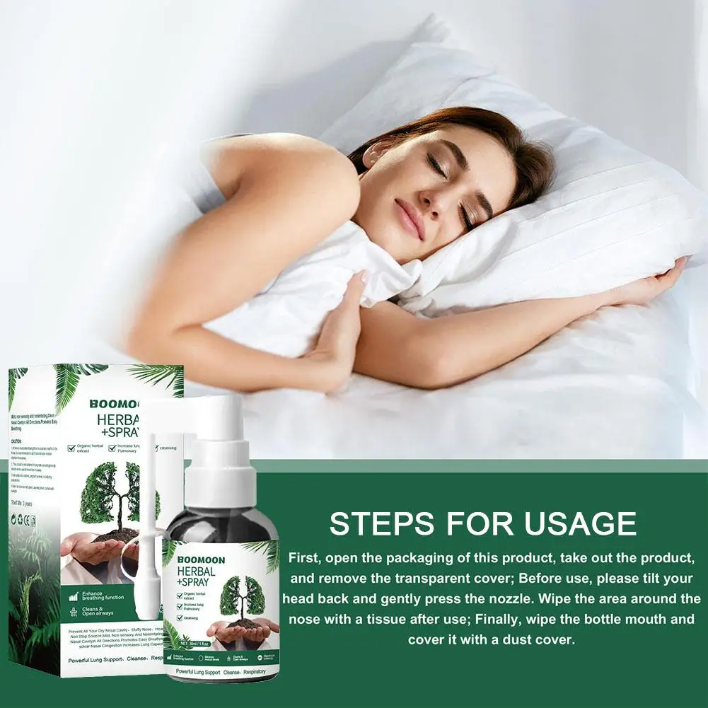 1/3/5PCS Herbal Lung Cleanse Spray Mist-Powerful Lung Support Clean Inflammation Relieve Spray Herbal Sore Quit Smoking Throa