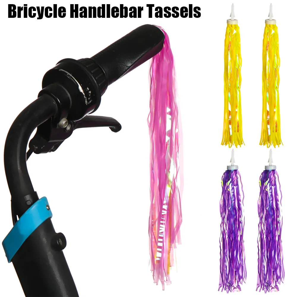 

2pcs 14cm Colorful Bike Bicycle Cycling Tricycle Handlebar Tassels Kids Girls Boys Handlebar Streamers Tassels