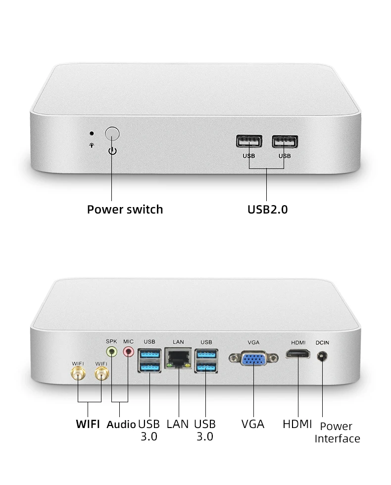 Мини-ПК Helorpc Intel Core i3 i5 i7 1255U Windows10 WIFI6 RS232 LVDS 64 ГБ DDR4 HTPC Поддержка Windows10 LINUX Компьютер для дома