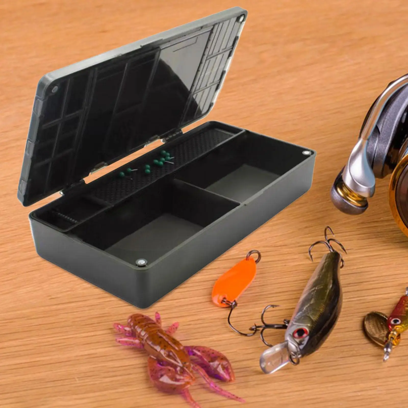 Carp Fishing Tackle Box Magnet Waterproof Multi Compartments Compact Outdoor Organizer for Jigs Hooks Ring Screw Beads Equipment