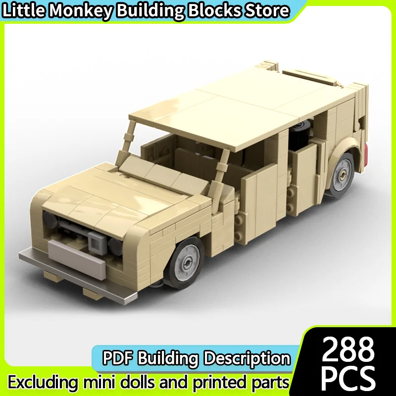

City Car Model MOC Building Bricks Classic Family Sedan Modular Technology Children Holiday Gifts Assemble Toys Suit