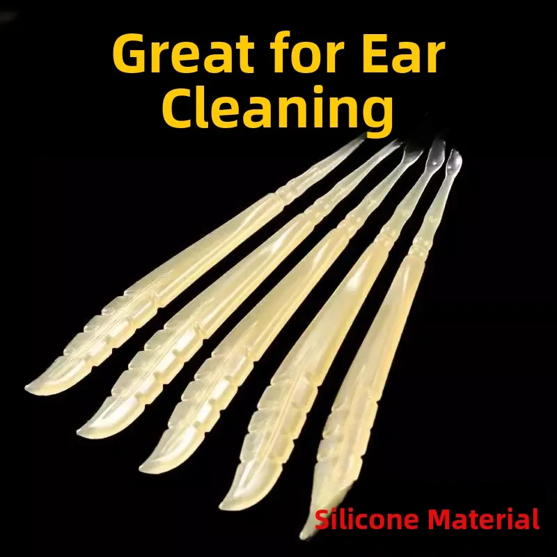 10PCS High-End Ear Spoon Soft Head Not Damaging Ear Thin Mouth Earwax Cleaning Professional Level Portable Ear Tool for Children