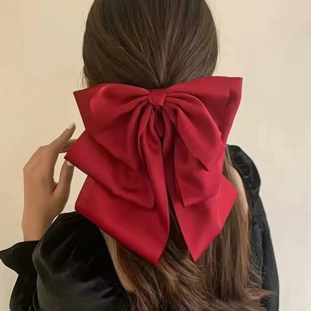 Trendige Koreanische Übergroße Haarspange mit Schleife, Haarklammer für Damen, Hoher Pferdeschwanz, Haarschmuck für Mädchen und Frauen – Detail 3