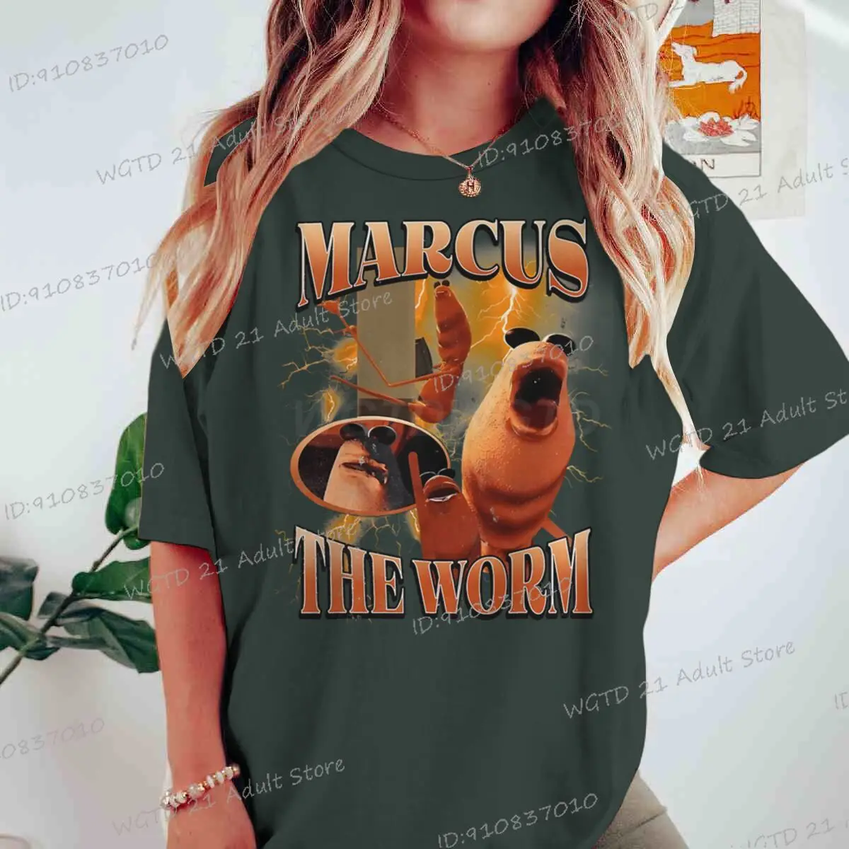 

Винтажные хлопковые футболки с принтом Marcus The Worm для женщин и мужчин, уличная одежда с короткими рукавами, подарки, забавная одежда Marcus The Worm Meme