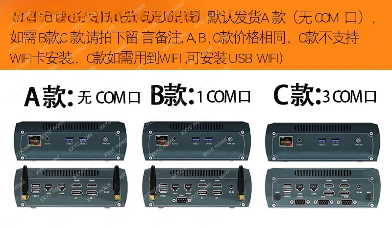 AMD Ryzen R7 8845HS dual network port multi-display industrial control office game audio and video mini computer small host