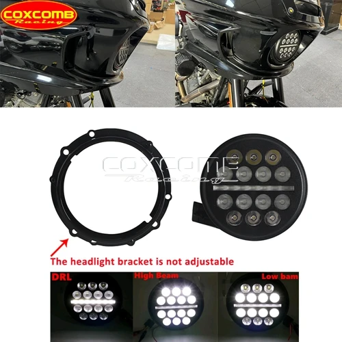 5.75 Inch Headlight Motorcycle LED Head Light Projector For Harley M8 Softail Low Rider ST FXLRST EI Diablo FXRST High/Low Beam image 3