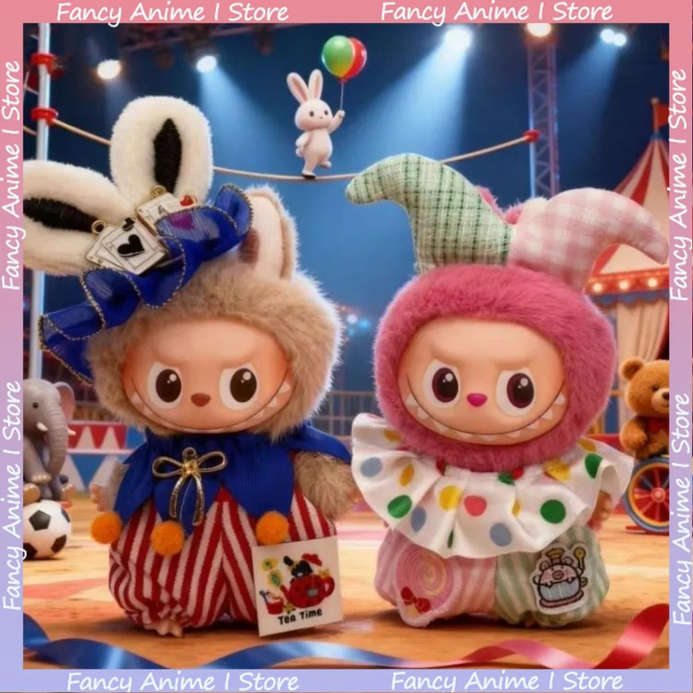 

Для Mini Labubu 4,0 плюшевая кукла цирковой костюм клоуна наряд для любви серия кукольная одежда DIY модные аксессуары Рождество