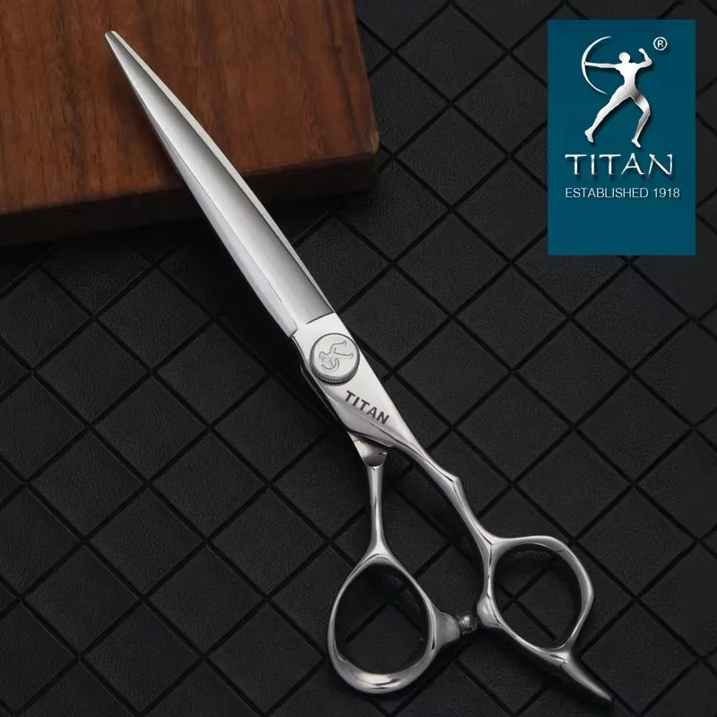 Tesoura de Cabeleireiro Titan 7.0 Polegadas para Cortes de Cabelo, Tesoura Profissional para Cabeleireiros, Ferramenta de Barbeiro