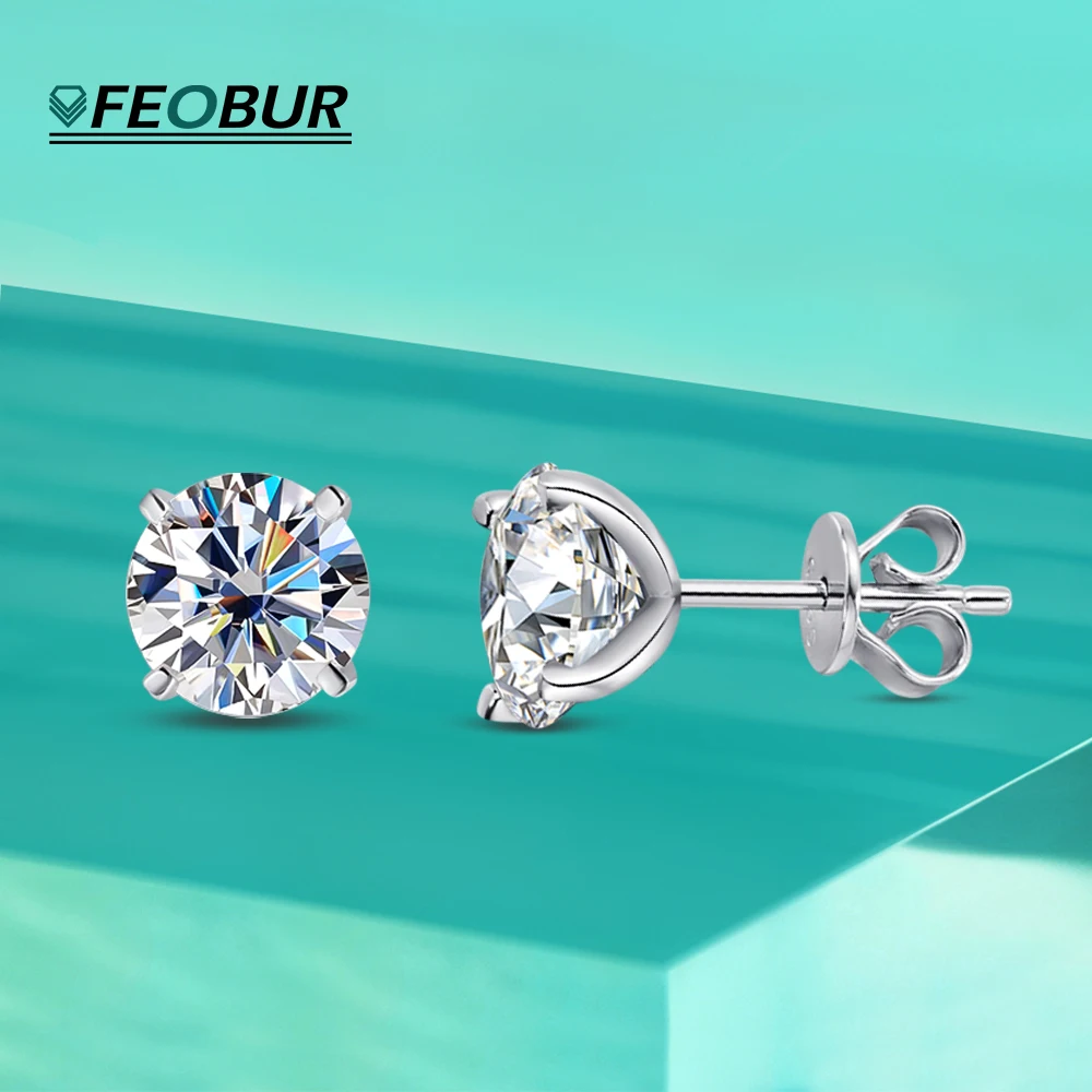 Thumbnail 2 - #18 Trending Moissanite Stud Earrings Right Now