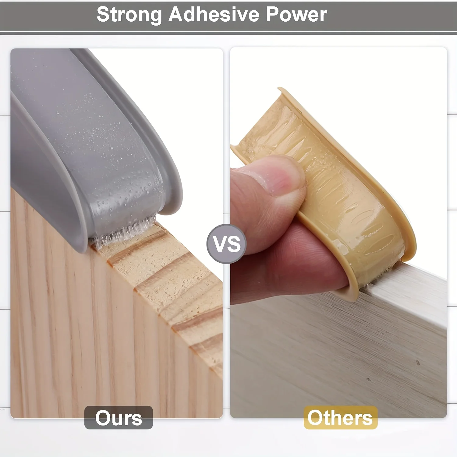 YITAPE Self-Adhesive U Edge Band 5m×15mm TPE Strip,Furniture Edge Protector for Table Cabinet Countertop,Easy Install Decor Trim
