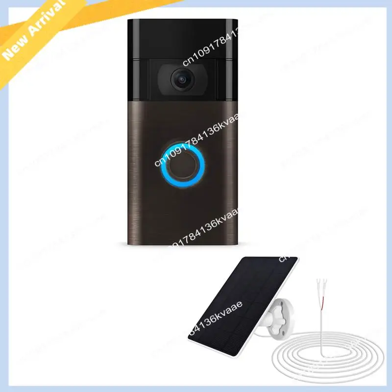 M01K 3W Solar Panels With 4M Extension Cable IP65 Weatherproof 360° Adjustable Bracket For Ring Doorbell