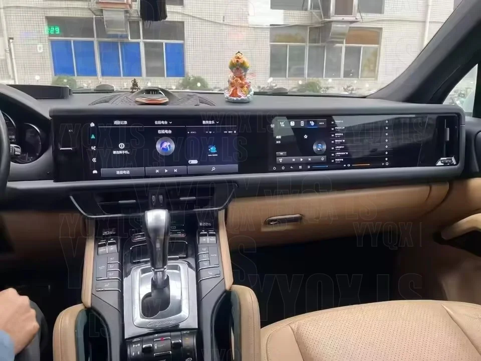 12.3+12.3inch Carplay For Porsche Cayenne 2010-2017 Upgraded Interactive Dual Screen Car GPS Android 13 Multimedia Video Player