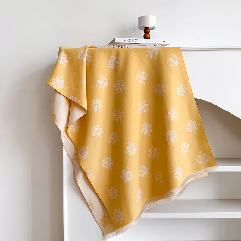 Luxuriöser, dicker, warmer Pashmina-Wickelschal aus Kaschmirimitat für Damen im Winter mit Stern-Jacquard-Design für Freizeitkleidung – Detail 21