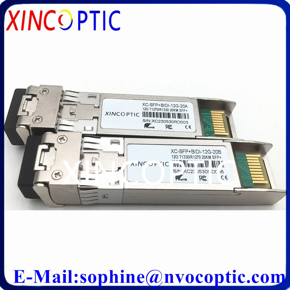 12.5Gbps 10/20KM LC Receptacle Bi-directional SFP+ Transceiver,12G 1310/1550nm SM Connector  DDM SDI Video