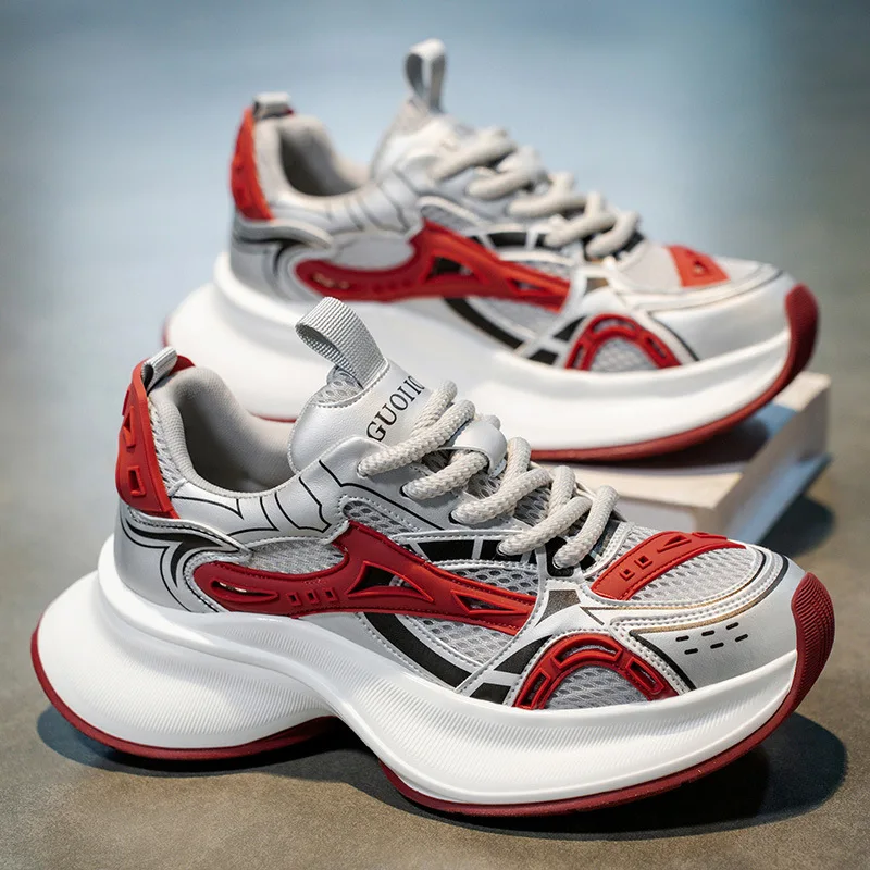39-46large-size Shoes for Men High Quality Casual Running Sports Men Shoes Height-increasing Thick-soled Men's Platform Sneakers - Image 5