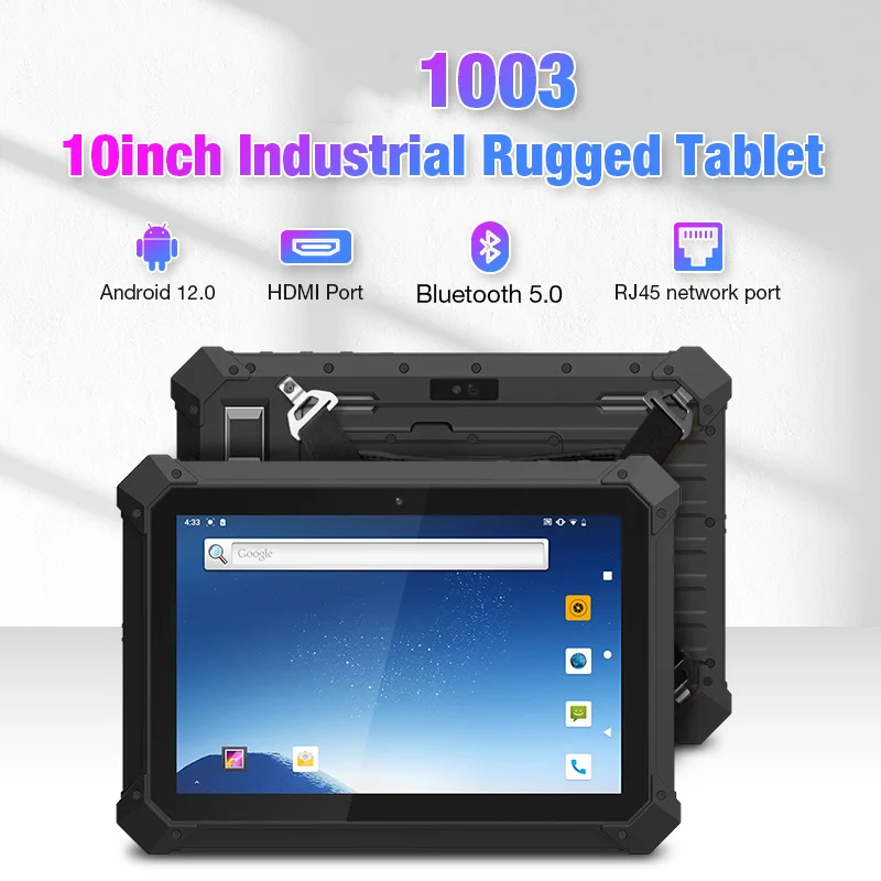 10‘’ Inch Touch Screen IP67 Industrial PDA Android 12 Tablets Big Size Rugged PDA 6GB+128GB Memory 1D 2D QR Scanner NFC Reader