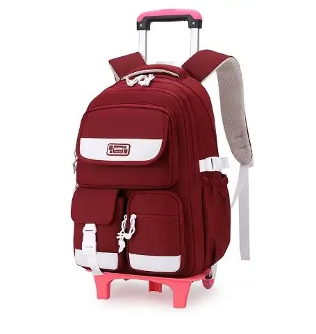 BUNNYFLY School Bags Rolling Backpack for Girls  School Wheeled Backpack Primary School Trolley Bags for Girls  Middle Schoolbag