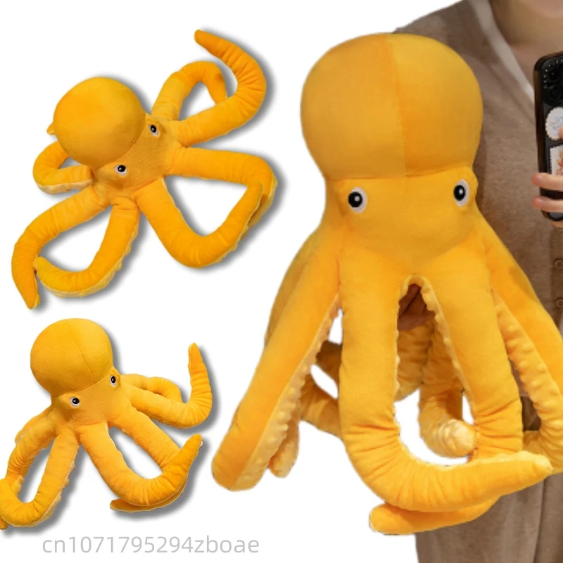 Leuke Octopus Pluche Pop Cartoon Gele Octopus Dier Super Zacht Pluche Pop Kussen Voor Jongens En Meisjes Verjaardagscadeau Appease Pop