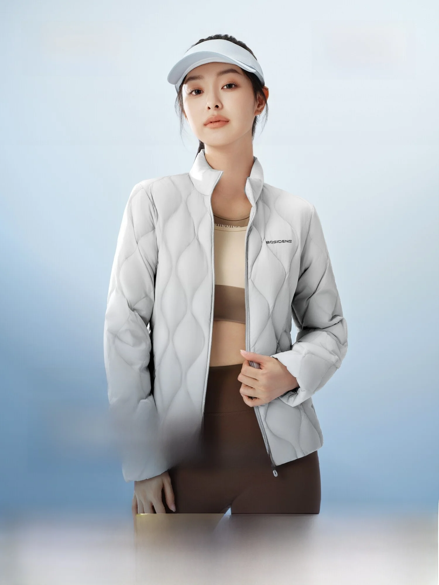 

Женская короткая пуховая куртка Bosideng с 90% гусиным пухом, с узором «Тыква», с регулируемым поясом, складная, с воротником, субсидированная государством