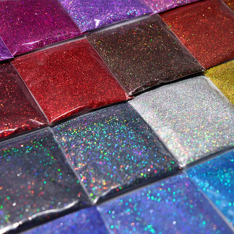 10g/bag 0.2mm Laser Nail Glitter Powder Multi Colors Diamond Rainbow Linear Glitter Gel Polish Holographic Shimmer Pigment New