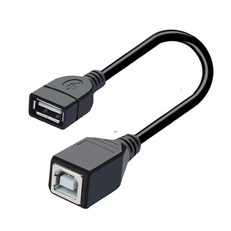 USB 2.0 Type A Female To USB B Male Scanner Printer Cable USB Printer Extension Scanner Laptops Hard Drive Box Adapter Cord 30cm