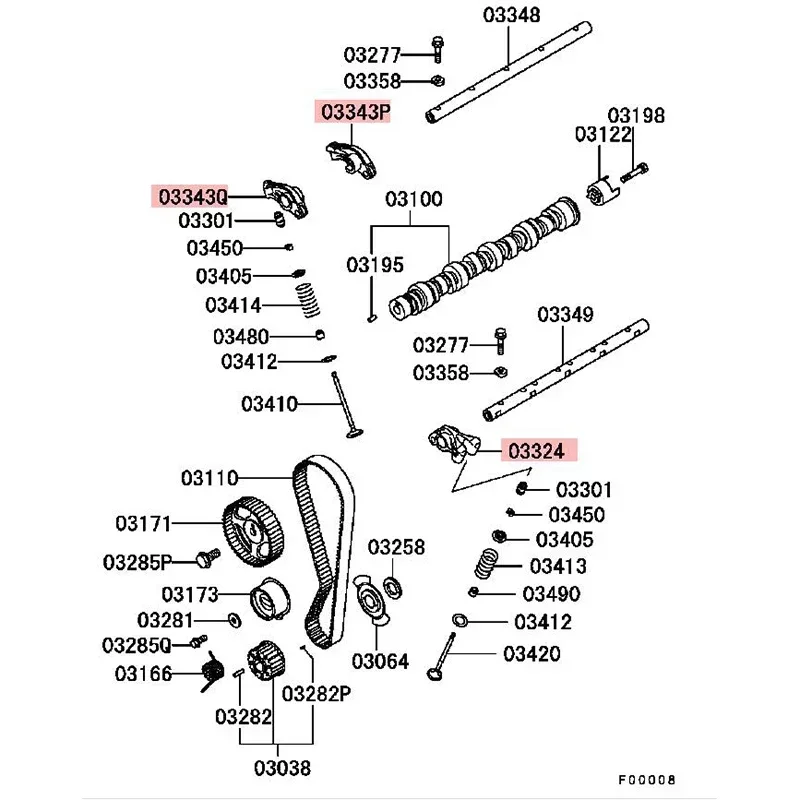 12 Pieces 1.6L 4G18 Inlet Exhaust Valve Rocker Arm for Lancer CS Exhaust Valve Arm MD365274 MD365275 MD365276 Accessories