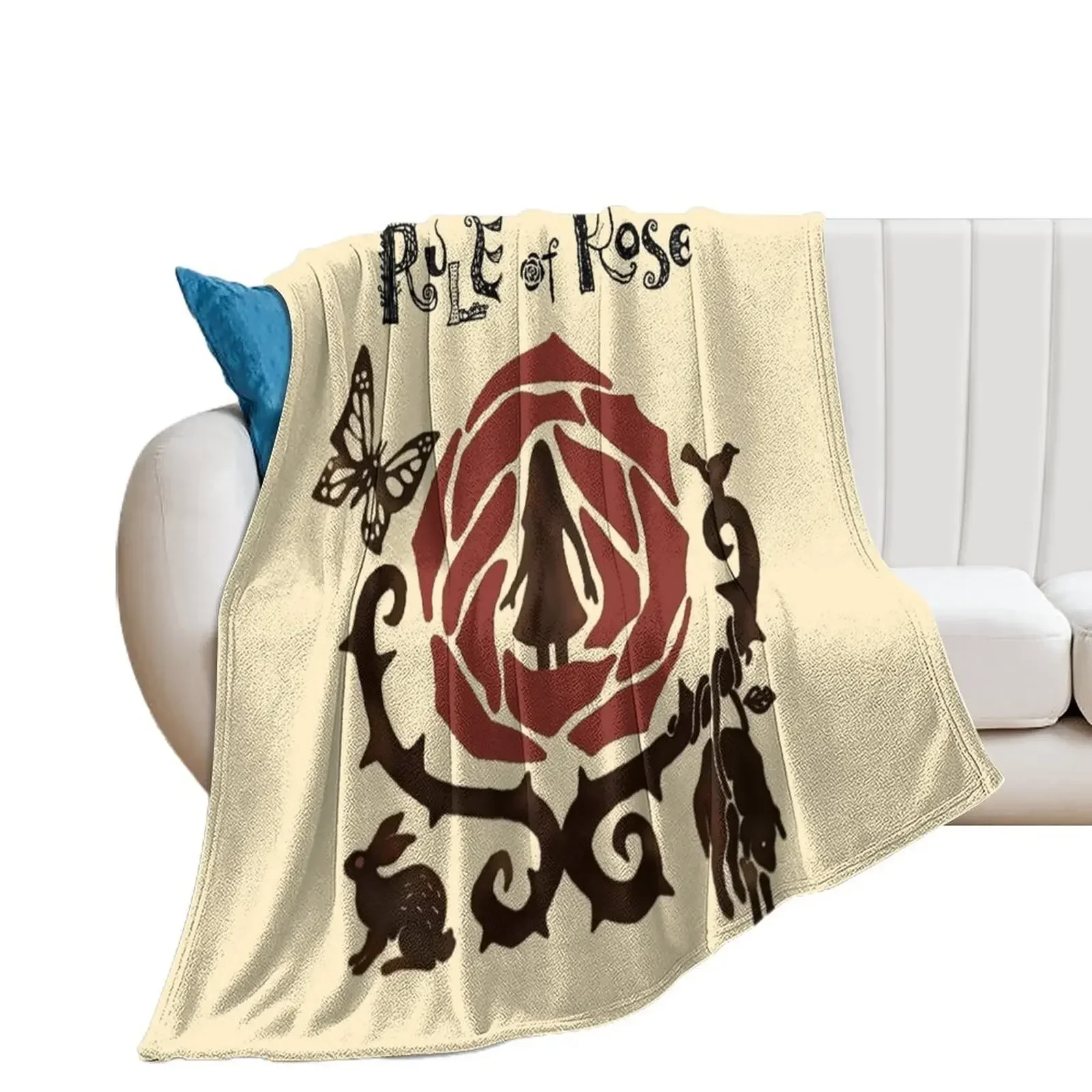 

Rule Of Rose Title Throw Blanket Baby halloween For Sofa Thin funny gift Blankets