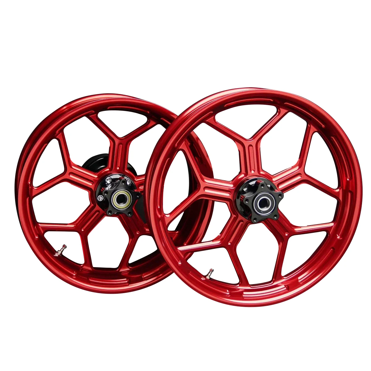 For Harley 08-later FLSTF FLSTFB FLSTFBS New Motorcycles Red Aluminum Alloy Wheel Hub Accessories Front Rear Compatible Steel