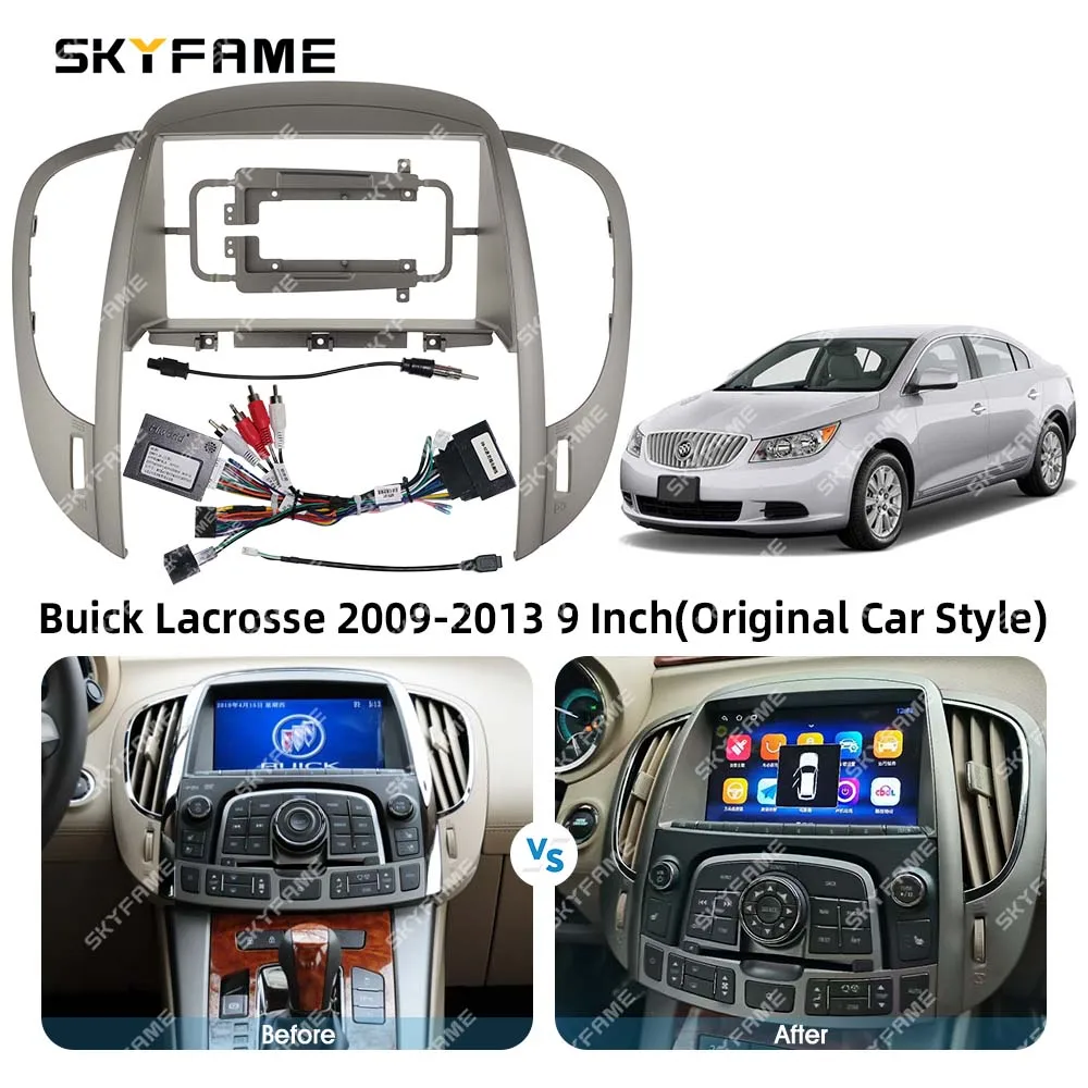 SKYFAME إطار السيارة فآسيا محول Canbus صندوق فك أندرويد راديو داش تركيب لوحة عدة ل بويك لاكروس