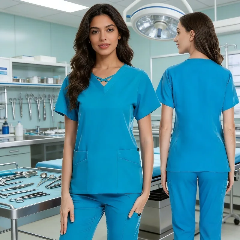 Elastic Medical Scrubs for Doctors and Nurses, Specialized for Operating Rooms, Beauty Salons, and Medical Aesthetic Clinics.