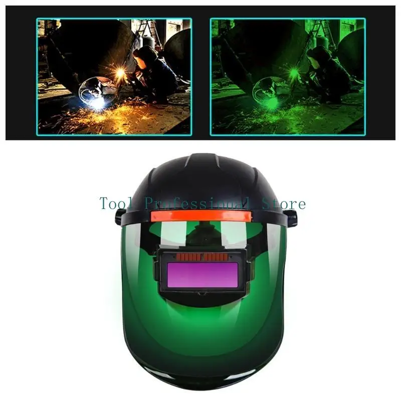 57QF Electric Welding Mask Helmet Solar Automatic Darkening Range Flip Welding Protective Lens for Welding Machine