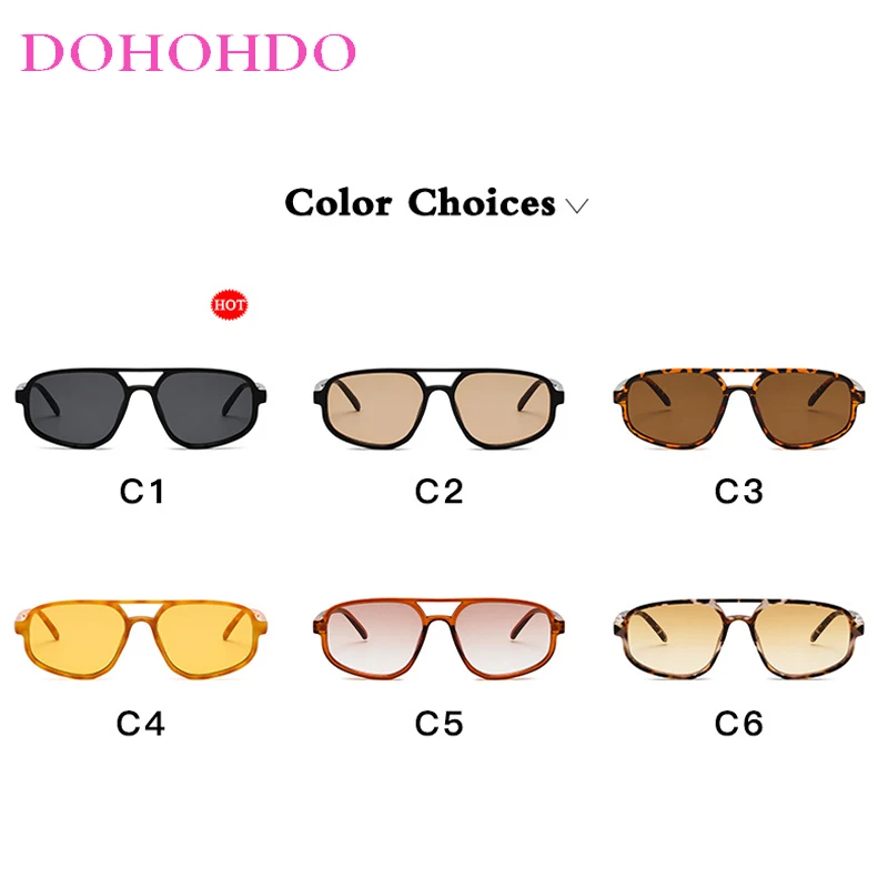 Nuovi occhiali da sole a doppio ponte retrò moda uomo semplice pilota leggero occhiali da sole da donna Ins Trending Shades UV400 Wholesa Eyegals