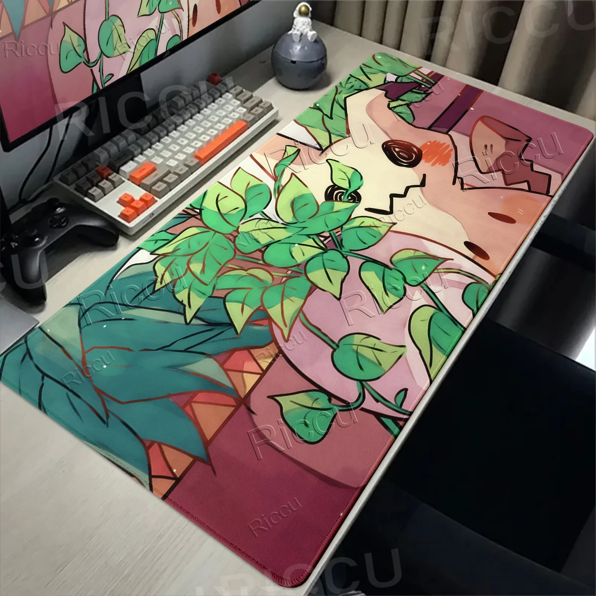 Gaming Mouse Pad XXL Keyboard Pokemon Mimikyu Mouse Mat Anime Gamer Notebook Pc Extended Mousepad Desk Accessories E-Sports Pads